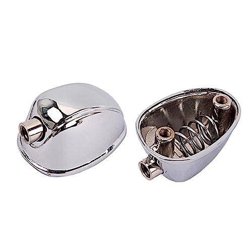 QUMIIRITY 2個 ドラム耳 ハットドラムキット パーカッションクローフックコネクター スネアドラムフック ドラムラグ取り付けネジ クローフックドラムラグ 楽器爪フック Silver