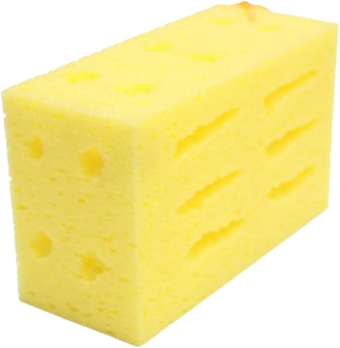 Hemoton Esponja para neumáticos, esponja de espuma, esponja para neumáticos, esponja amarilla para lavado de coches, esponja de panal de abeja,
