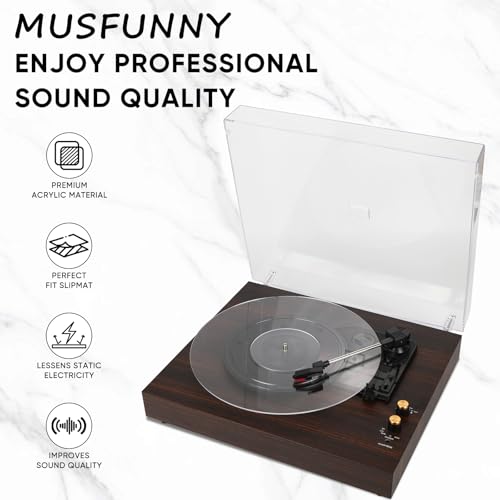 Musfunny Tapis en acrylique pour tourne-disque 30 cm – vue 3