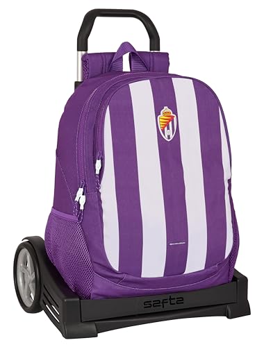 Sac à dos scolaire ergonomique violet Real Valladolid avec chariot amovible