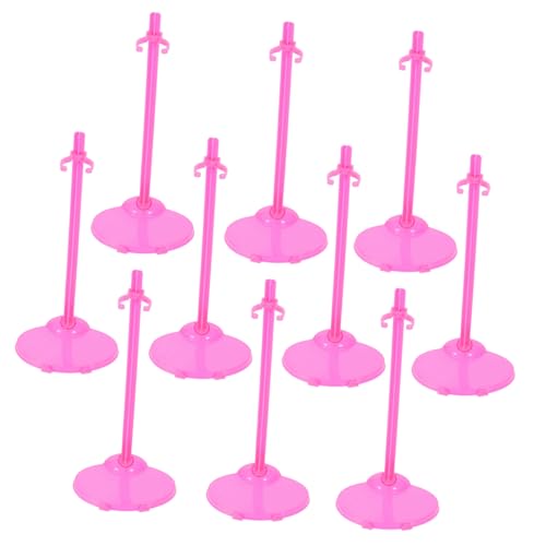 PHENOFICE Sturdy Plastic Doll Stand Accessories 12 Pack for Dolls Display Random Style