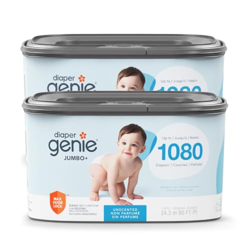 The Diaper Genie Jumbo+ Square Refill, with continuous film, can hold up to 1080 newborn-sized diapers per refill. (Pack of 2) - image 1