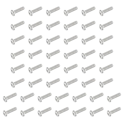 PATIKIL Viti A Testa Cilindrica Con Innesto Esagonale, 100 PZ #2-56 UNC x 5/16 Pollici 304 Acciaio Inossidabile Innesto Esagonale Viti Macchina Completamente Filettate Per Mobili, Argento