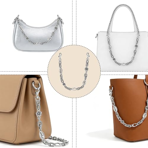 Image of Silver Cute Bag Charms Wallet Chain Keychains Gold Chain For Purse Purse Accessories For Handbags For women