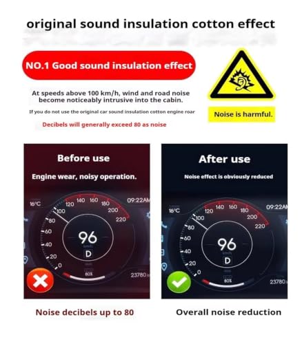 Isolant thermique capot VW Touareg 2011-2017 en coton acoustique premium - 3