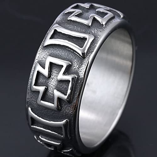 Jude Jewelers 8mm Stainless Steel Crusader Cross Retro Vintage Wedding Band Ring2