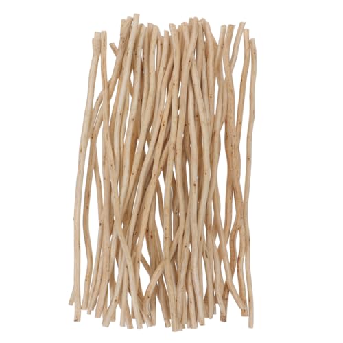 KOMBIUDA 50pcs Essential Oil Aroma Diffuser Sticks for Home Natural Curved Willow Wood Sticks Scented Fragrance Rods for Kitchen Bedroom Living Room 25cm Beige