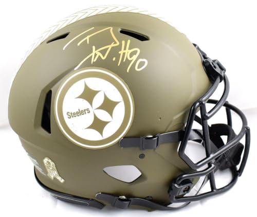 TJ Watt Signed Steelers F/S STS Speed Authentic Helmet-Beckett W