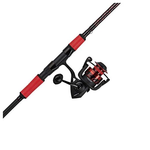 PENN 7’ Fierce III LE Fishing Rod and Reel Spinning Combo, Right/Left Handle Position, 6-12lb Line Rating, Medium Power, Durable Graphite Composite Rod, HT-100 Front Drag System