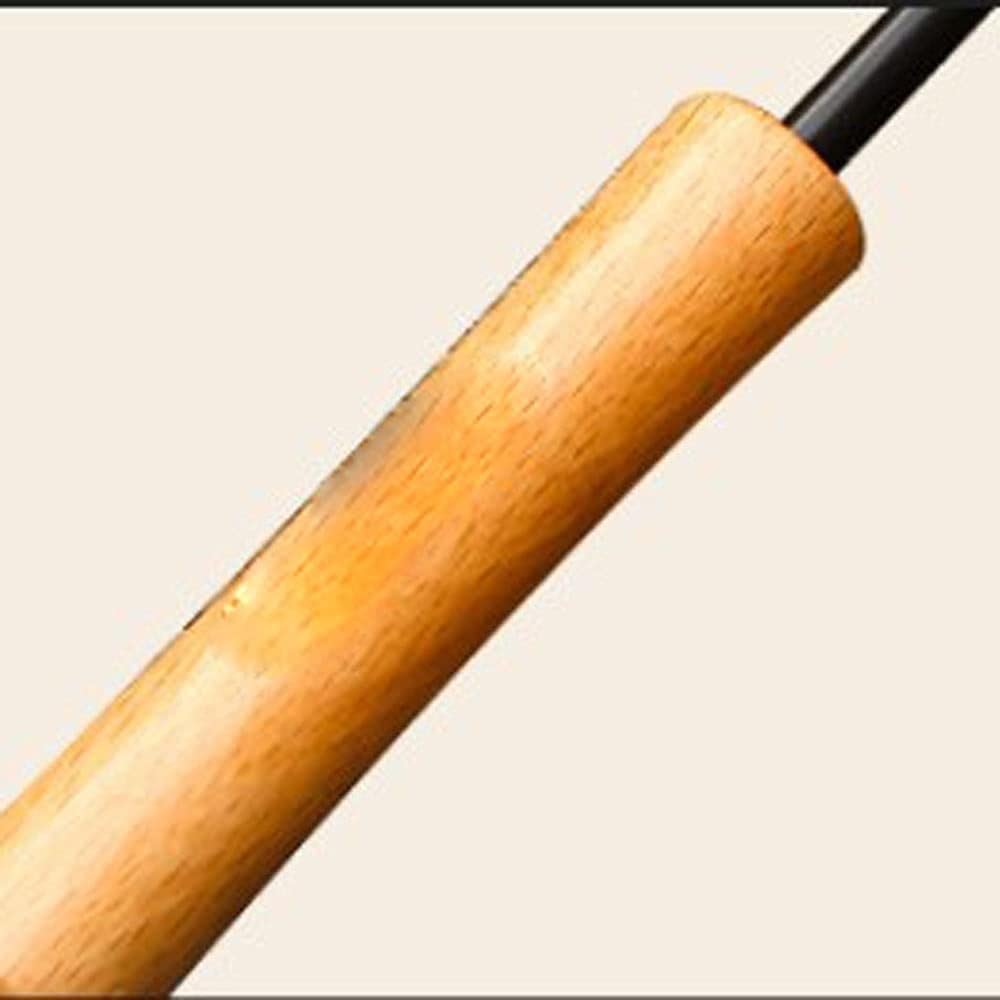 Holzlöffel Suppenkelle aus Edelstahl 304 mit Holzgriff, verschleißfest und sturzsicher, gebogener Löffelkopf, lang: 36,5 cm Löffel