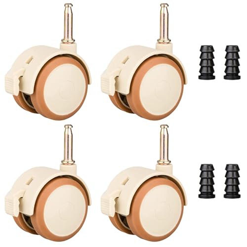 Ruedas para Cuna，4 Pcs Ruedas giratorias para cuna Ruedas giratorias con freno Cuna rueda universal rueda，para Niños Aptas para Cuna de bebé