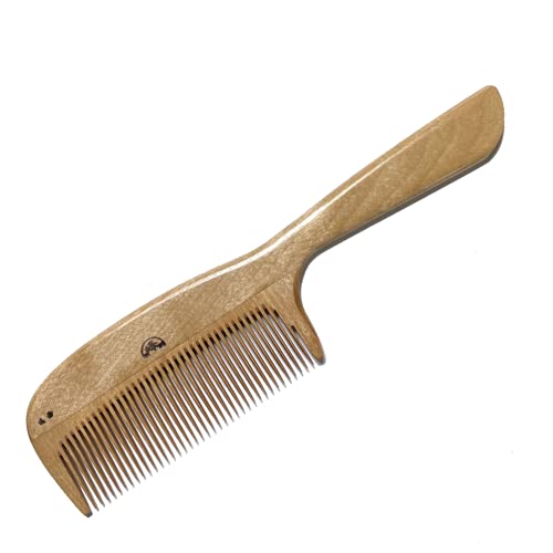 みねばり櫛 手付櫛 ～つげ櫛職人が作りました～取っ手があって梳かしやすい (大／普通歯)のサムネイル