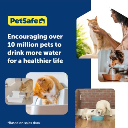 Petsafe - Filtre Au Charbon De Rechange Pour Fontaine À Eau Pour Animaux Drinkwell En Céramique Avalon Et Pagoda, 7,5 – 3,7 – 1,8 Litres, Bord De Ruisseau/De Mer, Matériel Naturel Et Sûr, Pack De 4