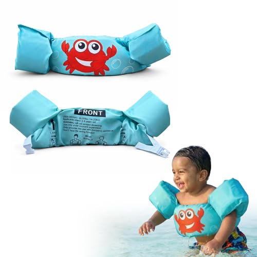 Image of Slovic Swimming Arm Float Rings for Kids [2 to 6 Yrs Old] | Inflated Vest & Arm Ring for Kids with Adjustable Buckle | Swimming Tube for Kid | Water Wings for Kid Girls & Boys Ideal for Pool & Beach