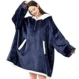 HBselect Batamanta Mujer Polar Invierno, Forro Polar Sherpa Hoodie Blanket Cómodo y Esponjoso para Adultos