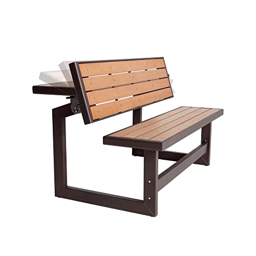Lifetime 60054 Convertible Bench / Table, Faux Wood Construction #TOP26