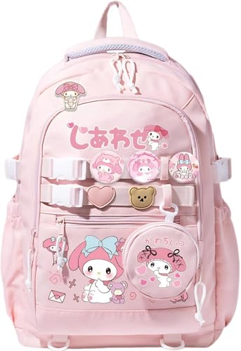 Vivixilan Mochila Kawaii, resistente à água, respirável com vários bolsos, adequada para viagens e como presente de aniversário, Rosa 10, Medium, Kawaii, fofa