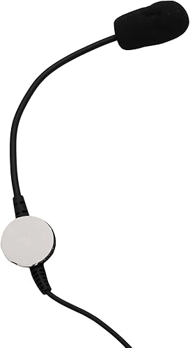 Miniatura 3 de Casco abierto de media cara para motocicleta, casco de bicicleta, auricular, micrófono, compatible con Motorola 2 Way Radio RMM2050 GP300 CP200