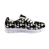 Absatzform: Flach Advocator Sportschuhe Herren Damen Sneaker Unisex Schwarz 42 Medizinisch Krankenschwester Bär Flach Freizeitschuhe Laufschuhe rutschfest Atmungsaktiv Indoor Outdoor Fitness Casual