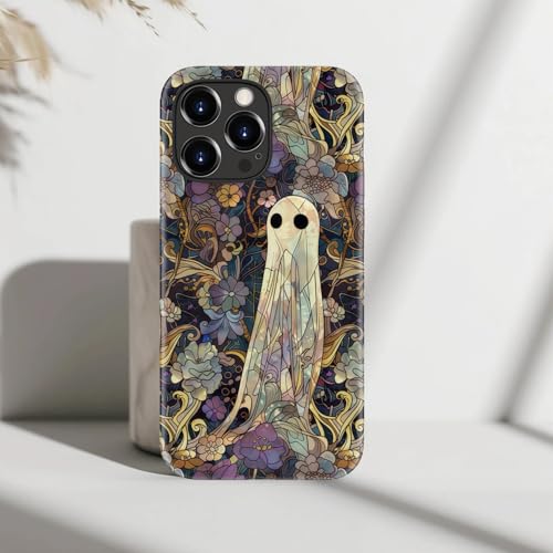 DEENAKIN for iPhone 16 Pro Case Cute,Aesthetic Dark Academia Halloween Enchanted Ghost Phone Case,Compatible with Magsafe,Trendy Protective Slim Silicone Phone Cover for Women Girls by DEENAKIN - Image 7