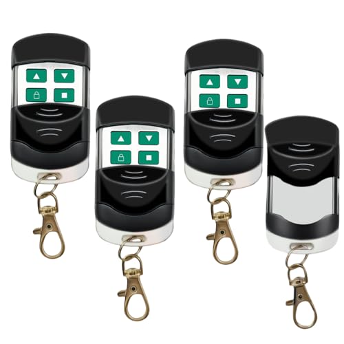Clonador de Mando Universal 433MHz - 4 Unidades, Mando a Distancia Clonador Puerta Garaje Codigo Fijo, Copia Mandos a Distancia con 4 Botones para Puertas de Garaje, Puertas Correderas y Barreras