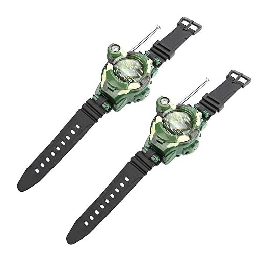 Kinder Walkie Talkies Uhr, 2 Stück Muiti-Funktion 7 in 1 Elektronischer Uhr mit Radio Lupe Nachtlicht Secret Capsules Compass Reflector