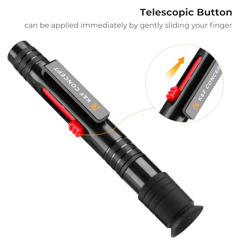 Image of K&F Concept Lens Cleaning Pen with Soft Brush, Double-Sided Carbon Head for Camera Lens, Optical Lens, Glasses, Cosmos /Valve Index /PS4 PS5 VR Headset, Drone Dust and Fingerprint Cleaning | 3-in-1 Cleaning Effect,Telescopic Button,Deep Cleaning,for Nikon Sony Canon Camera Optical Lenses,Easy to Carry,MP01