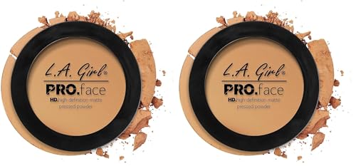 Image of L.A. Girl Pro.Face Matte Pressed Powder, True Bronze GPP611 (Pack of 2)