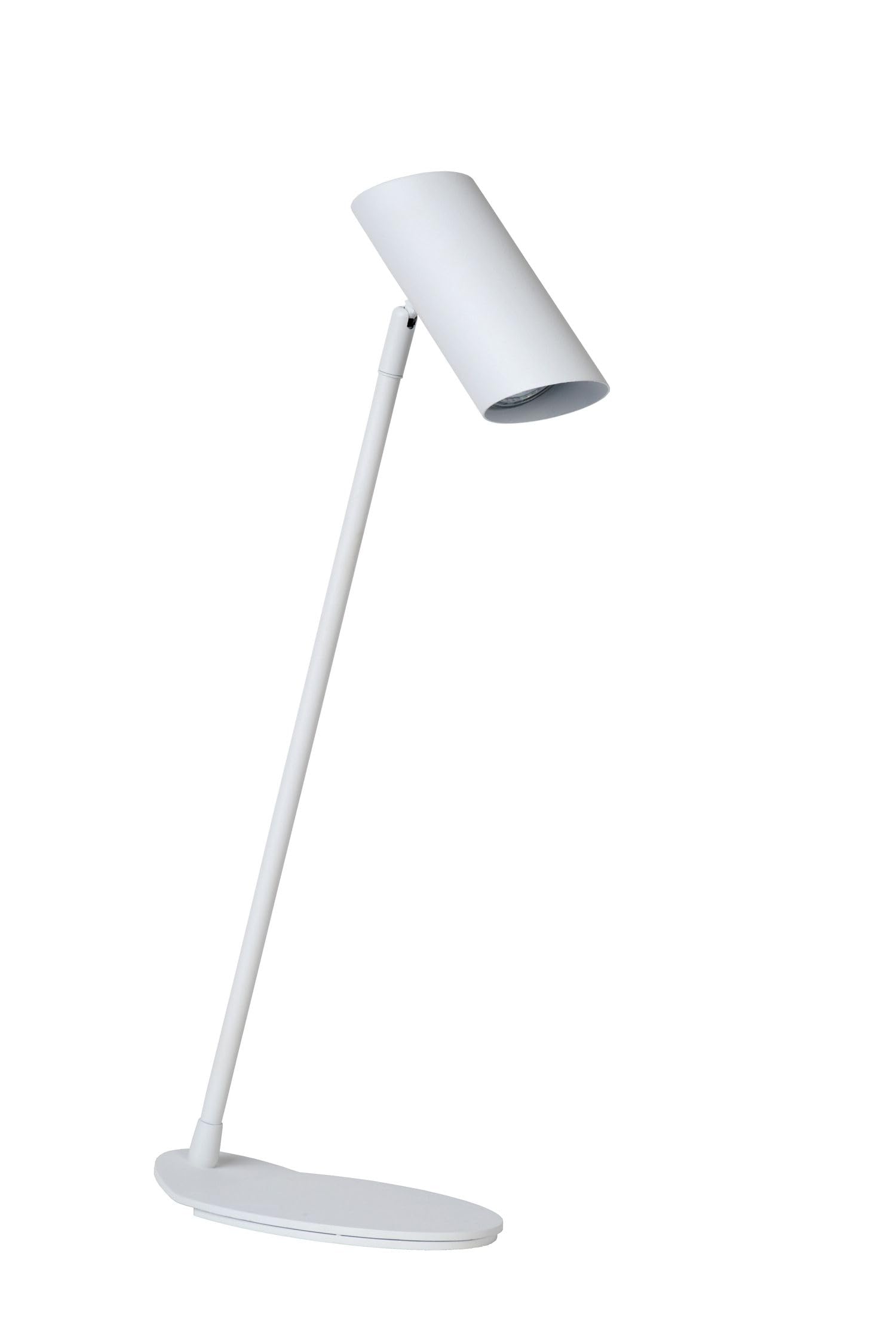 Licht-Erlebnisse Tischleuchte Metall Weiß Schreibtisch Büro GU10 schwenkbar Modern Lesen Arbeiten H:54 cm Schreibtischlampe Wohnzimmer