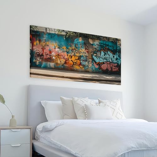 Peinture Banksy graffiti sur toile haut de gamme avec cadre