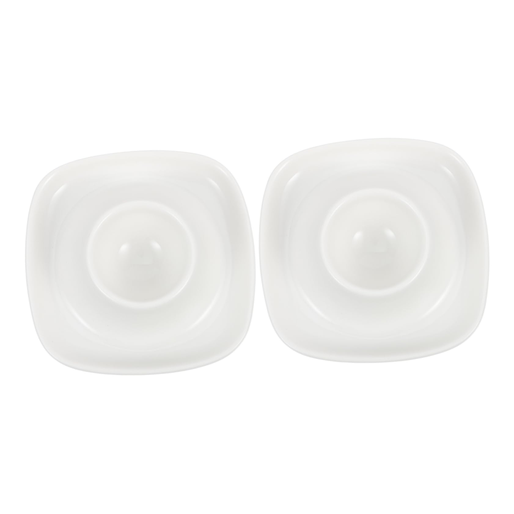 Veemoon Porcelain Egg Cups Set of 2 - Stylish Ceramic Holders for Boiled Eggs - for Breakfast Serving