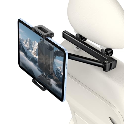 FINTIE Support Tablette Voiture pour Appuie-tête, Design Bras Extensible, Rotation à 360°, Porte Tablette Voiture Universel pour 4.7” - 13” iPad/Samsung...