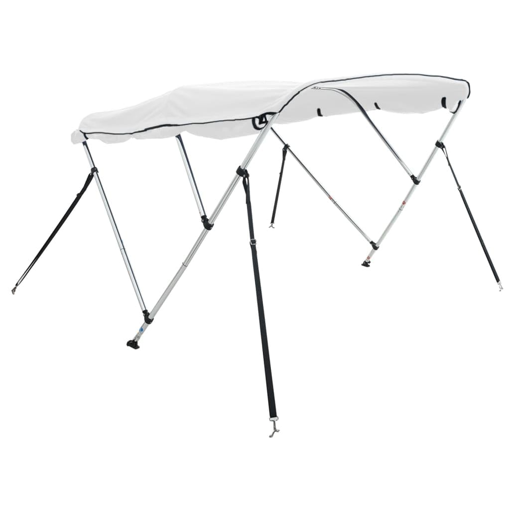 vidaXL Toit Bimini à 3 arceaux parois latérales 183x(185-198) x137 cm