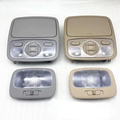 Car Reading Light Sunroof Switch for KIA Carens 2007-2012,Car Interior Overhead Console Dome Light Reading Lamp Sunroof Switch Parts.,A-Gray Rear(Normal/D-Beige Front)