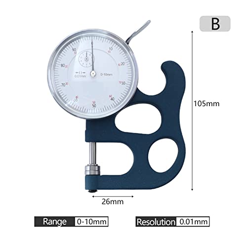 Medidor de Espesor con Indicador, calibre para medición precisa de 0-10 mm con resolución 0.01 mm miniatura 4