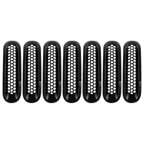 Grille calandre Jeep Wrangler JK protection nid d'abeille inserts ventilation noir 2007-2017