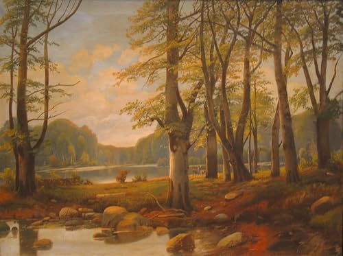 Image sur toile forêt et lac créez un salon apaisant avec ce tableau Siegfried Hass 60x90
