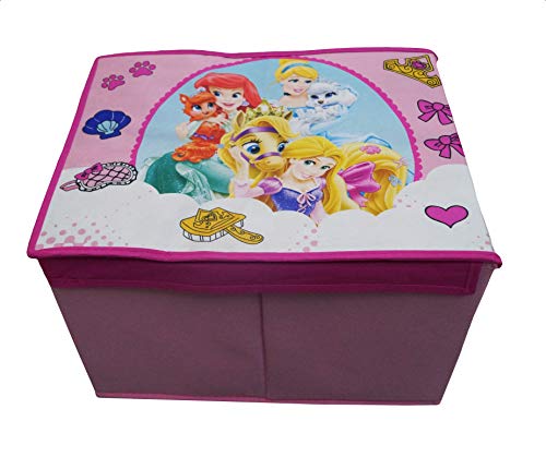 takestopu00ae Foldable Disney Princess Ashtray Ariel Rapunzel 40 x 30 x 25 cm Container Lid Footstool Puff Design Bedroom Decoration for Toys