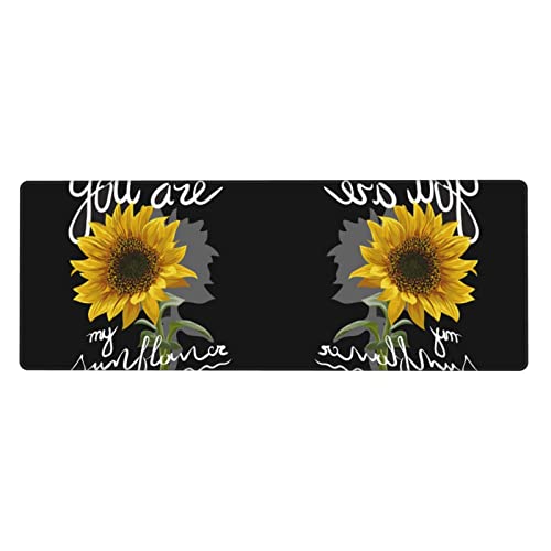 Tapis de souris de jeu XXL tournesol avec surface grand format