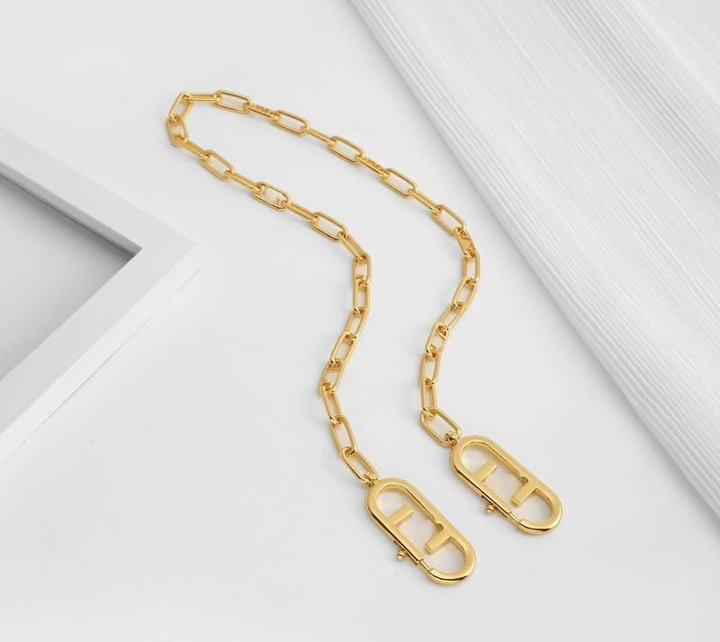 LATEAU Cadenas de Metal,Cadena de Bolsa Cadena for Bolso Correa for Hombro Gancho de Metal Cadena Bolsa Correa Accesorios(110CM)