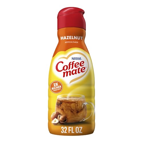 Coffee mate Hazelnut Flavored Coffee Creamer, Non-Dairy, Gluten-Free, Liquid Creamer for Coffee,...