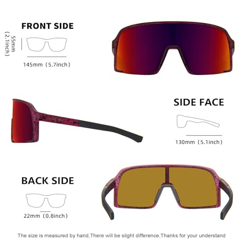 Image of MAXJULI Polarized Sunglasses for Men Women, Windproof Outdoor Sports Cycling Running UV400 Protection Sun Glasses 8121