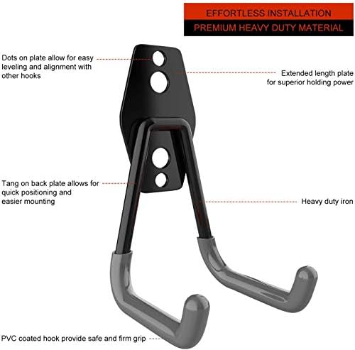 Reehi Garage Hooks, Steel Heavy Duty Garage Storage Hooks for Organizing Power Tools,Ladder,Bulk Items (Pack of 10)
