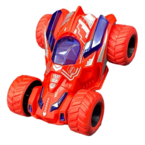 Image of Plastic Push and Go Mini Monster Truck Set Friction Powered Stunt Truck Car Vehicle Toy for Kids Baby Toys Cars for Kids Above 3 Years (Red Color)