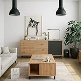 STRUTTURA E UTILIZZO - Mobile da soggiorno pratico e salvaspazio strutturato con tre ante battenti e tre cassetti, internamente tre ripiani fissi - Le ante sono prive di maniglie e dotate di forti cerniere e guide metalliche per migliorarne il design - Il ripiano superiore rende questa madia un mobile porta TV dove riporre i vostri soprammobili preferiti - Questo articolo d'arredamento è perfetto per arredare sala da pranzo, salotto, corridoio, ingresso, corridoio, o ufficio contenendo in modo ordinato stoviglie, bicchieri, tovaglie, posate, libri, documenti o oggetti decorativi