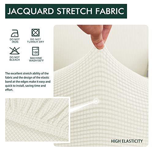 Hokway Couch Cushion Covers Stretch Cushion Covers Sofa Seat Cushion Slipcover Cushion Protector(Creamwhite, Small) #TOP3
