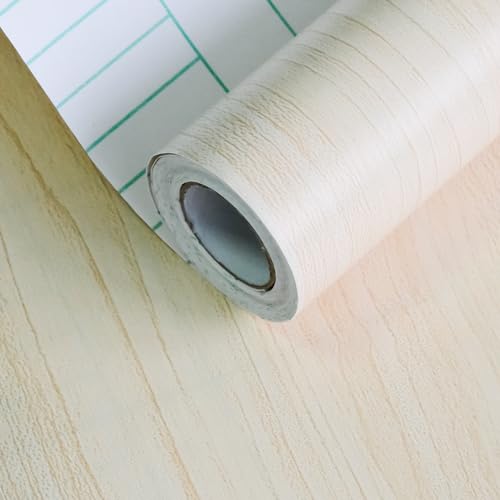 DXTECHPRO 壁紙シール 木目 リメイクシート 10m 幅45cm ホワイトオーク木目 木目シート 賃貸 簡単 diy 防水防汚