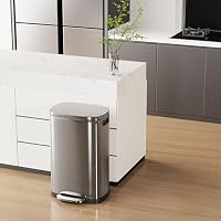 ELPHECO Kitchen Trash Can with Lid 13 Gal Stainless Steel Pedal Garbage Can — image 2