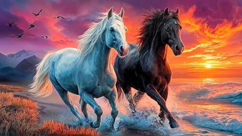 Puzzle de caballo imposible de 1000 piezas para adultos, juego de ingenio de 75x50 cm