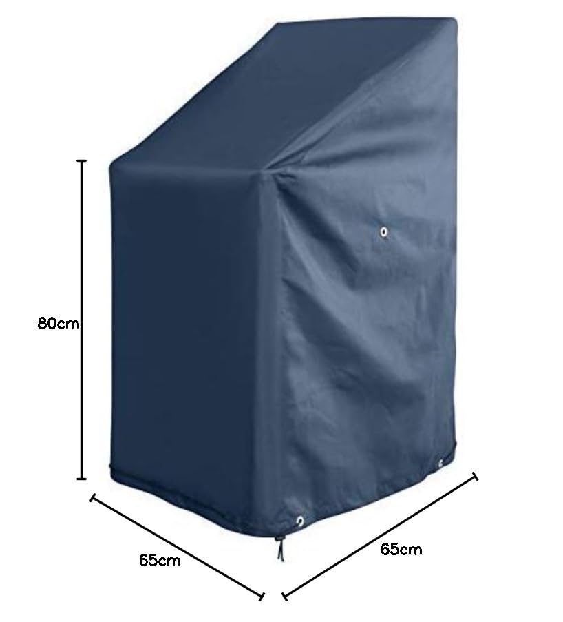 GardenMate Abdeckung für Gartenstühle - Schutzhülle Gartenstuhl - Schutzhaube Stapelstühle - Abdeckhülle Klappstühle, Hochlehner - Premium Abdeckplane aus hochwertigem Oxford Polyester Schwarz
